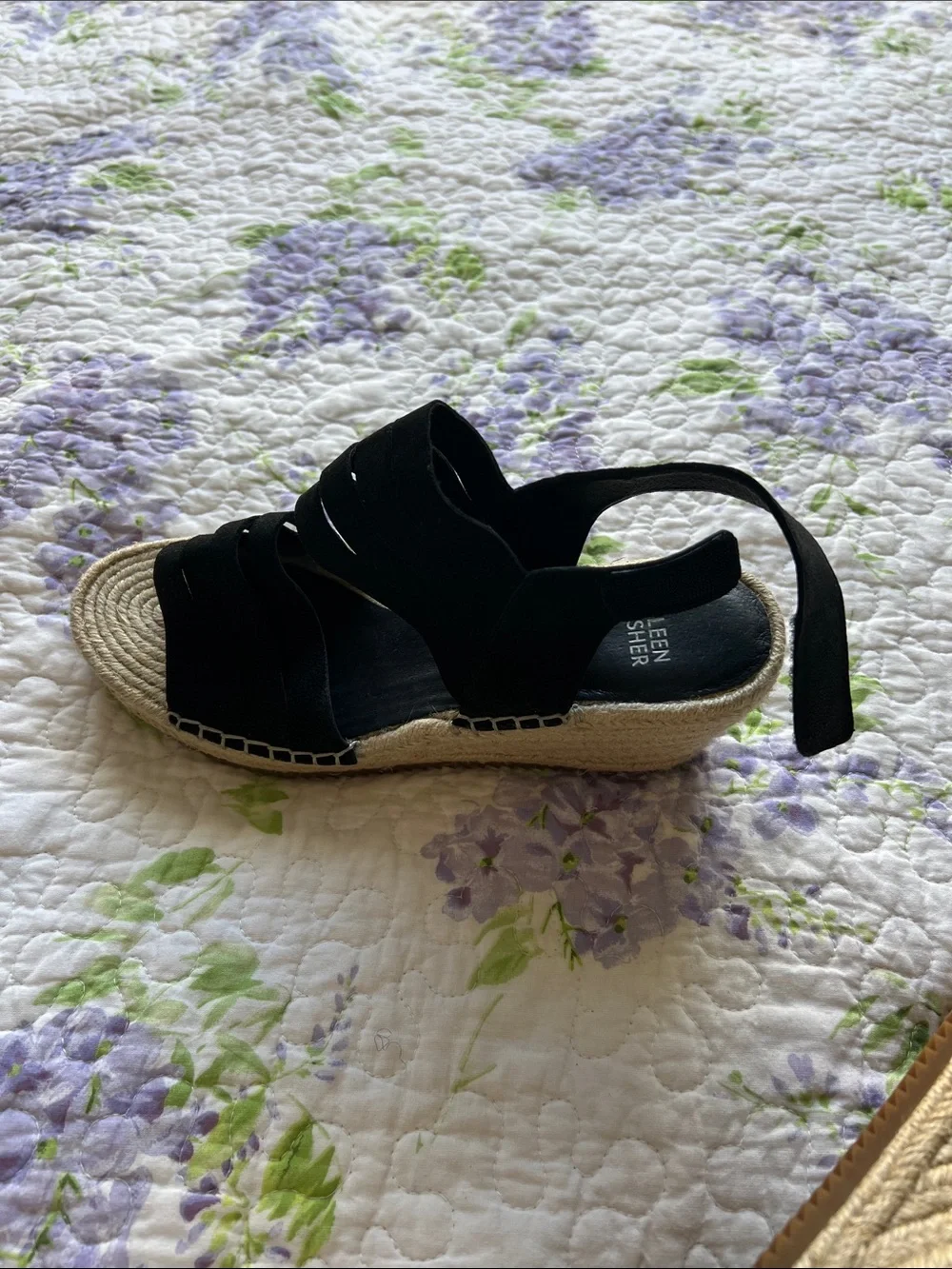 Black Strappy Espadrille Sandals